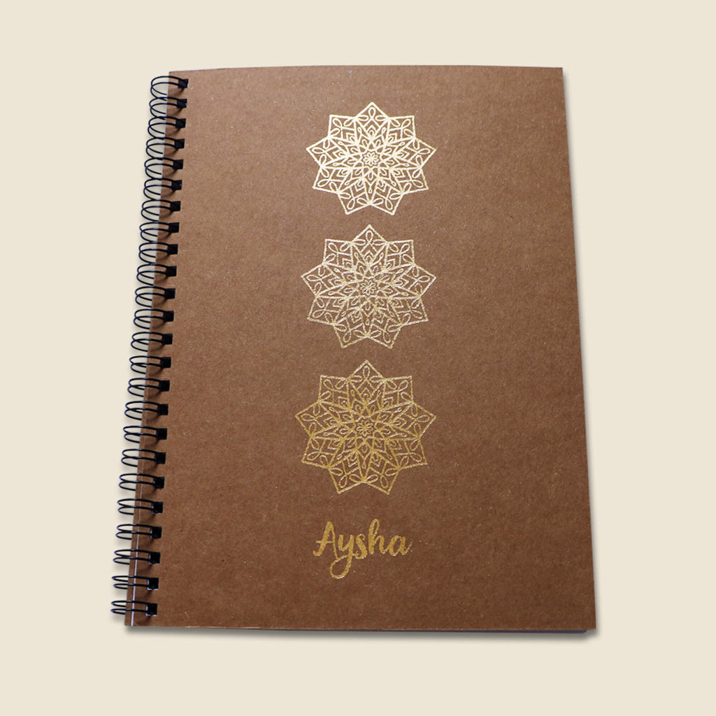 Gold A5 Notebook - Aysha