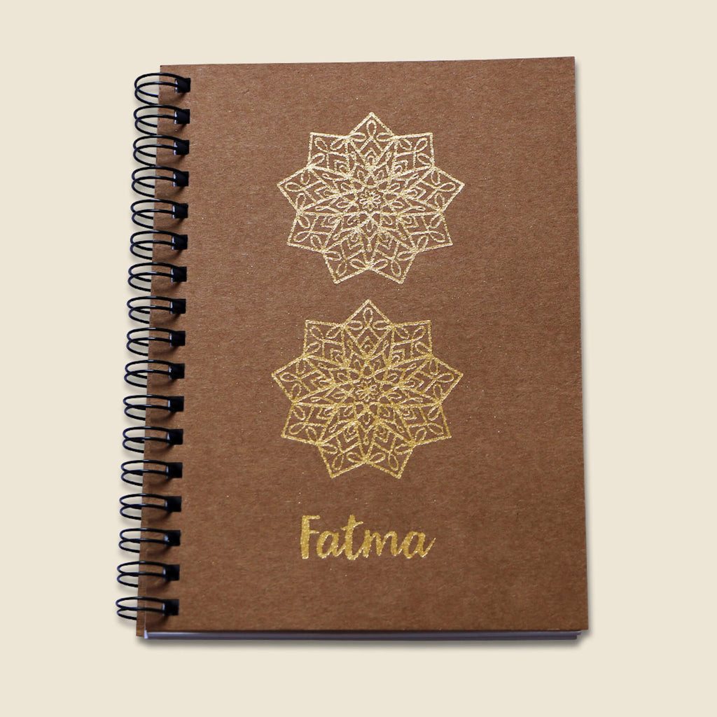 Gold A6 Notebook - Fatma