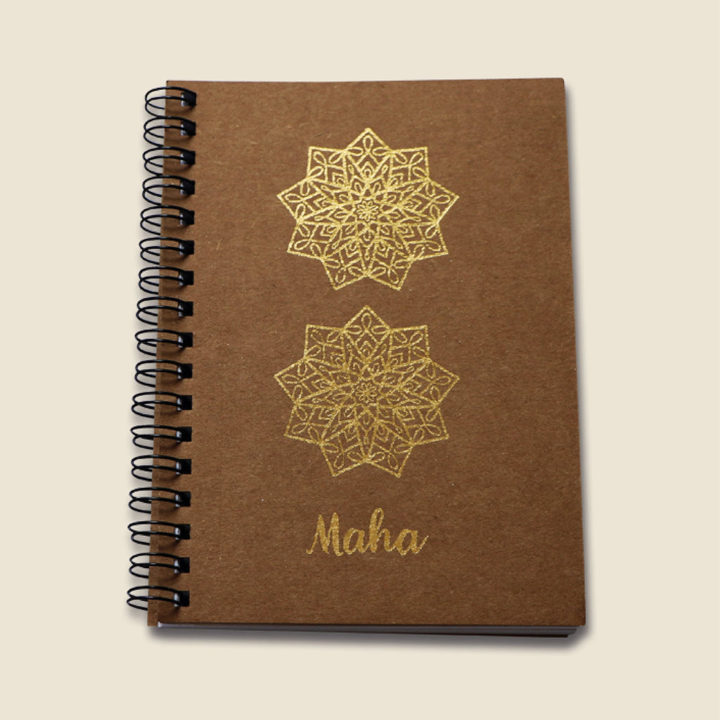 Gold A6 Notebook - Maha