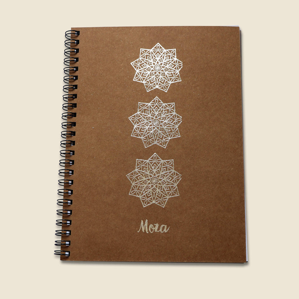 Silver A5 Notebook - Moza