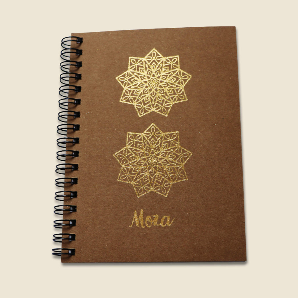 Gold A6 Notebook - Moza