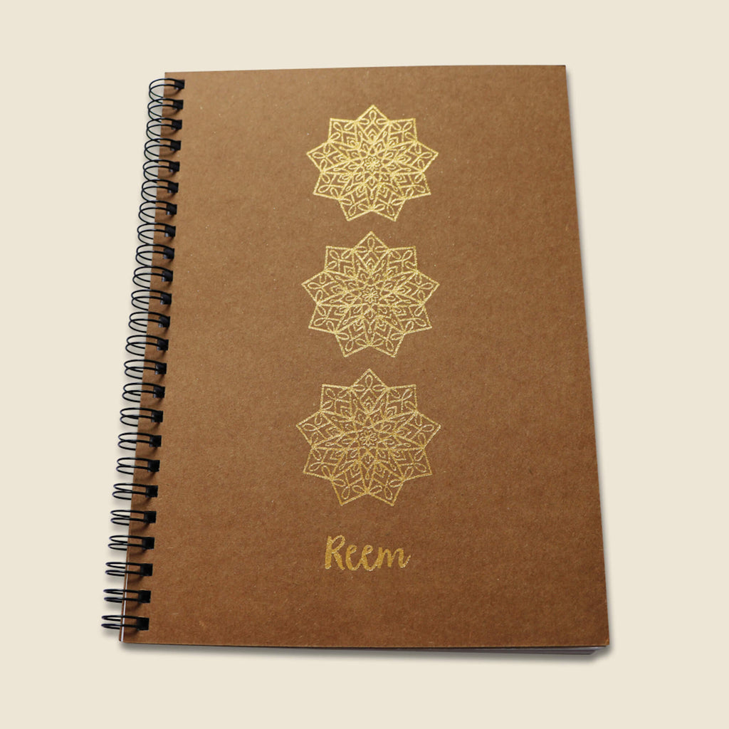 Gold A5 Notebook - Reem